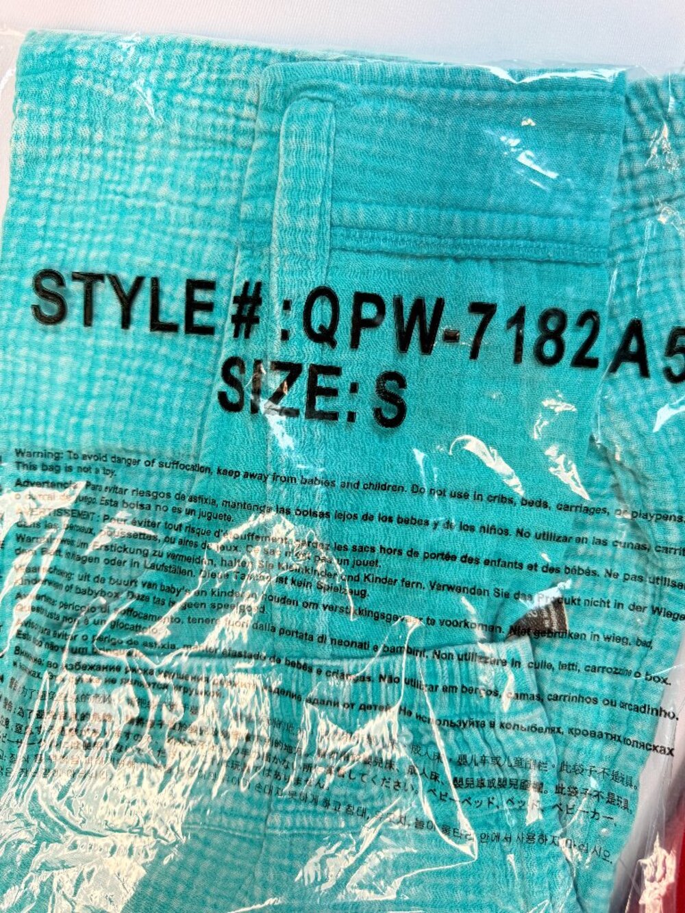 Zenana NEW Acid Wash Romp Teal Turquoise Boho Summer Beach Small - Picture 7 of 7